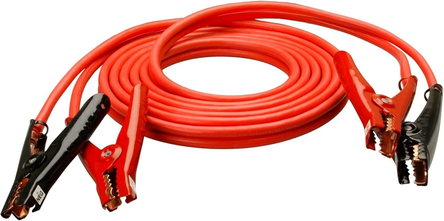 Road Power 86600104 20-Feet; 4-Gauge Heavy-Duty Booster Cable with Polar Glow Clamps Car Battery Jumper Cable
