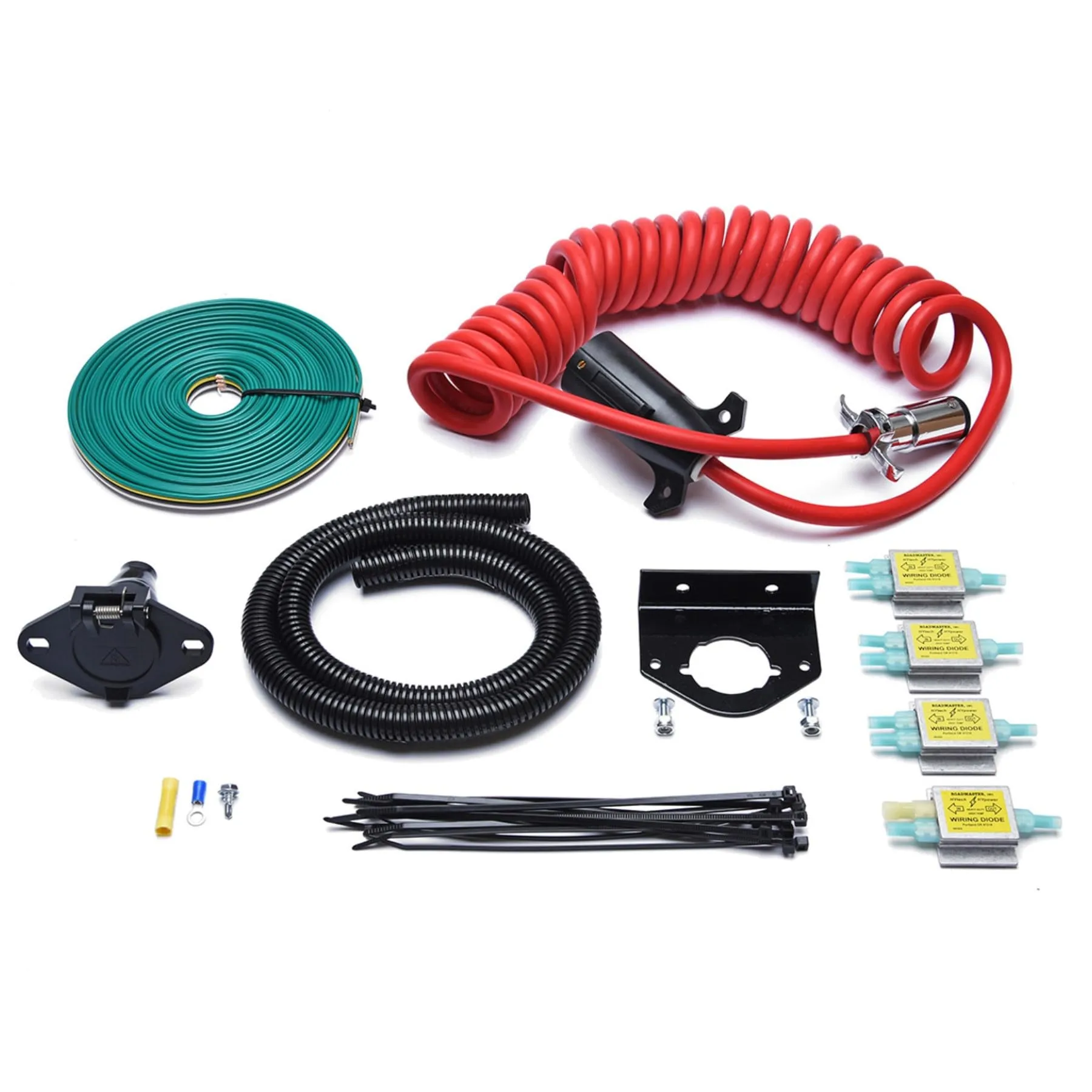 Roadmaster 15267 All-in-One Towed Vehicle Wiring Kit with 7-to-6 Flexo-Coil Power Cord