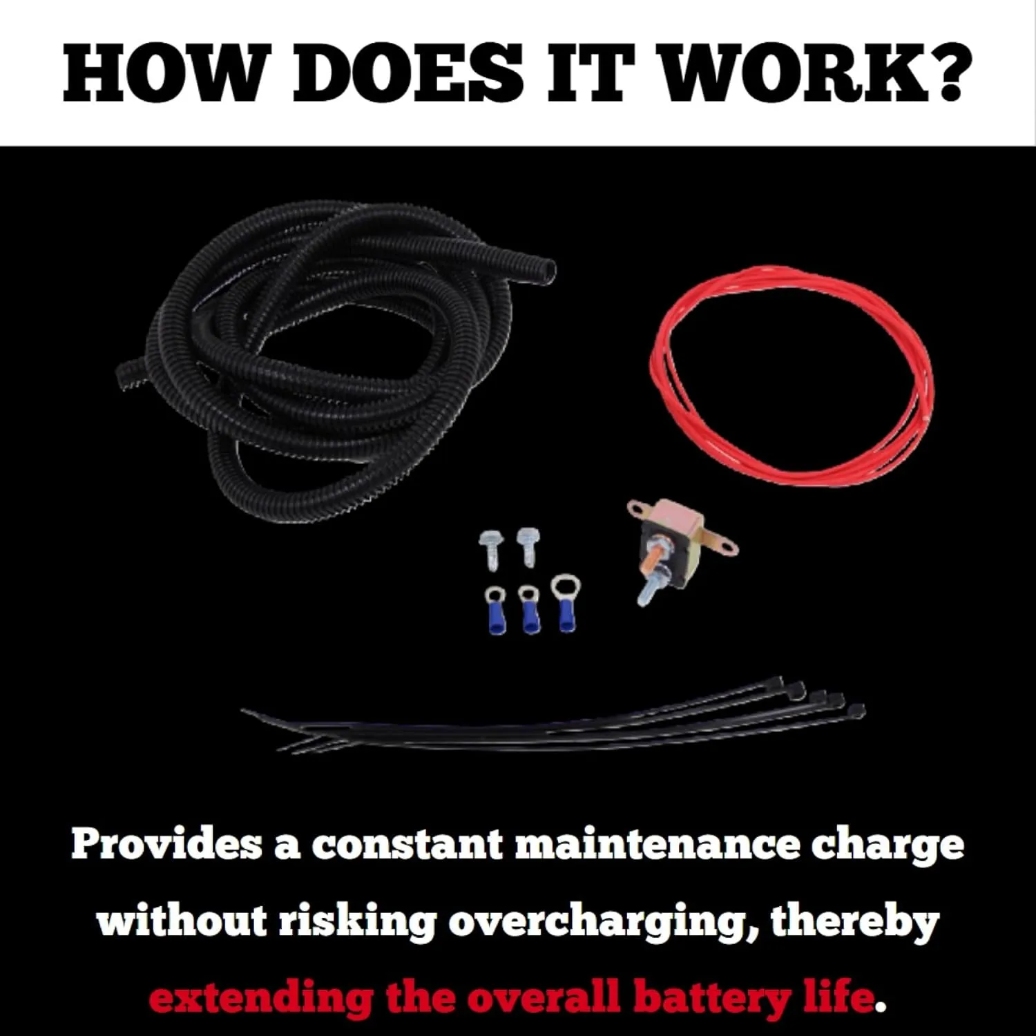 Roadmaster 156-25 Towed Car Charge Line Kit | Provides Efficient Battery Maintenance | Universal Compatibility | Self-Resetting Thermal Circuit Breaker