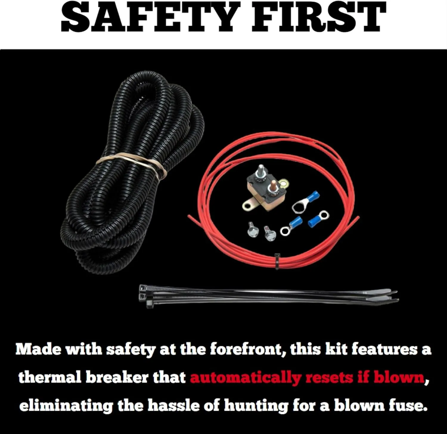 Roadmaster 156-25 Towed Car Charge Line Kit | Provides Efficient Battery Maintenance | Universal Compatibility | Self-Resetting Thermal Circuit Breaker