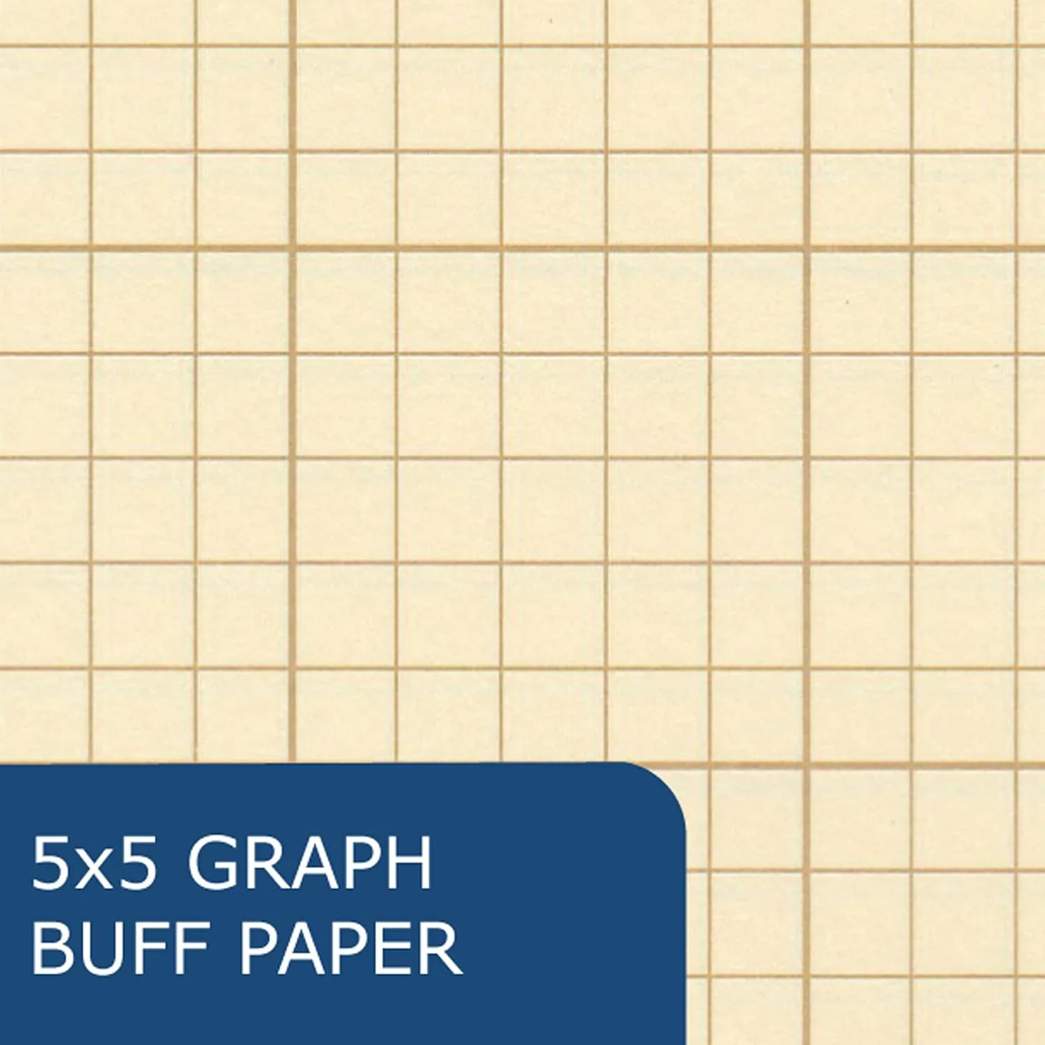 ROARING SPRING Engineering Pad, 8.5" x 11", 100 Sheets 15# Buff Paper, 5x5 Grid