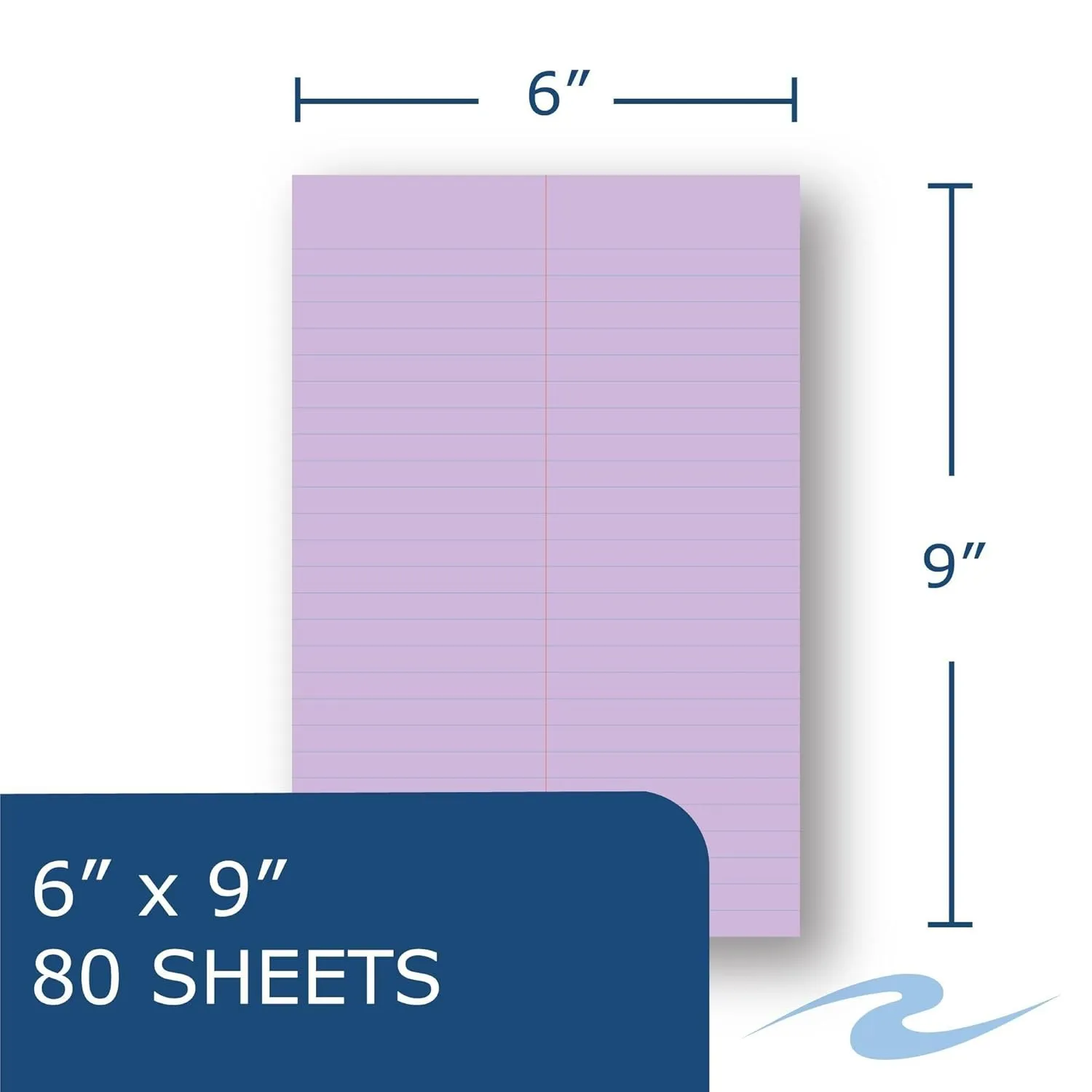 Roaring Spring Enviroshades Recycled Steno Book, Orchid, 6" x 9", Pack of 4
