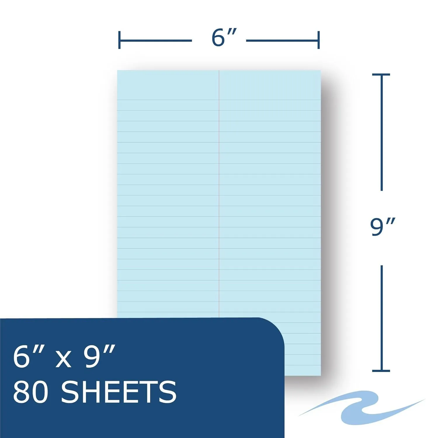 ROARING SPRING Enviroshades Recycled Spiral Steno Memo Book, 4 Pack, 6" x 9", 80 Sheets