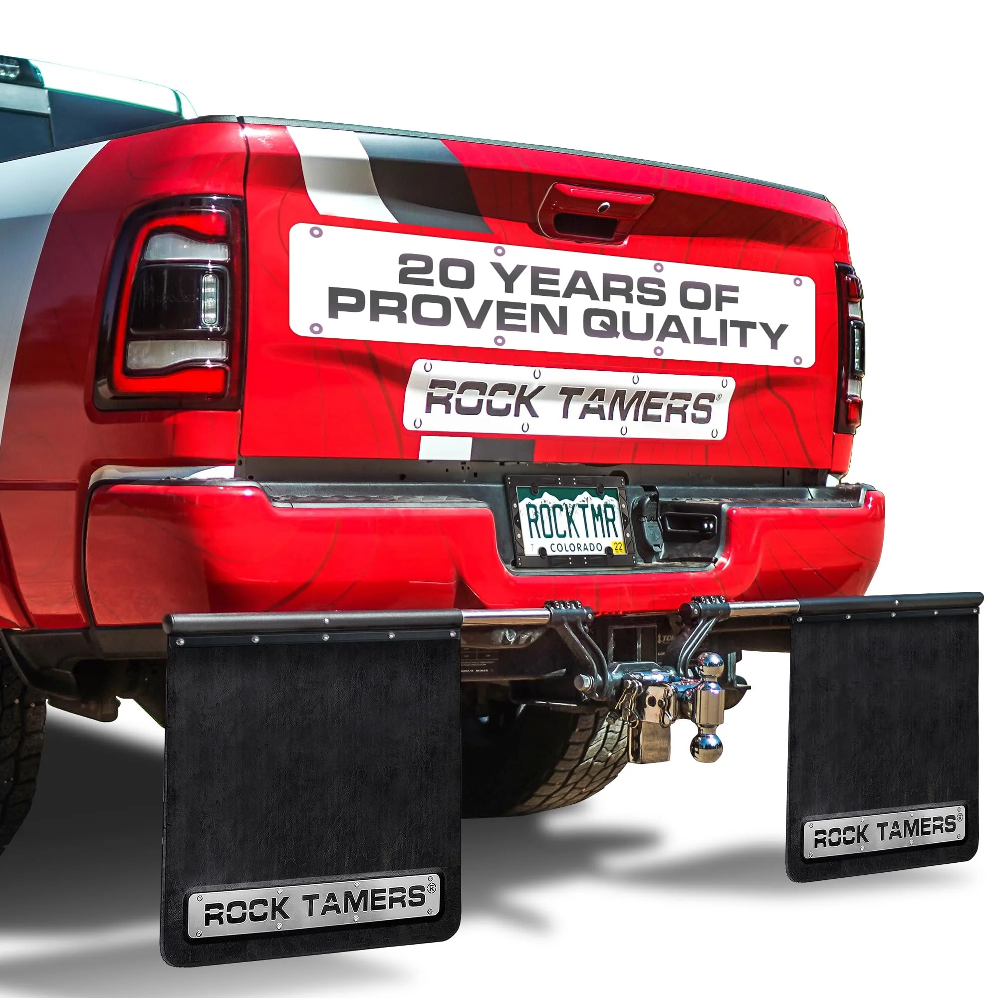 ROCK TAMERS Hub Mudflap System - Adjustable Removable Hitch Kit