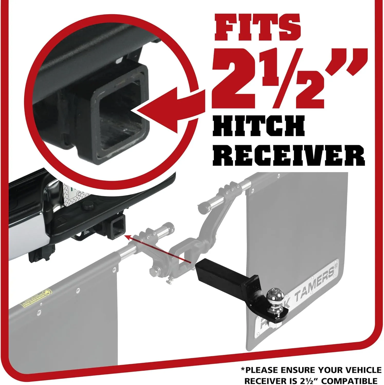 ROCK TAMERS Hub Mudflap System - Adjustable Removable Hitch Kit