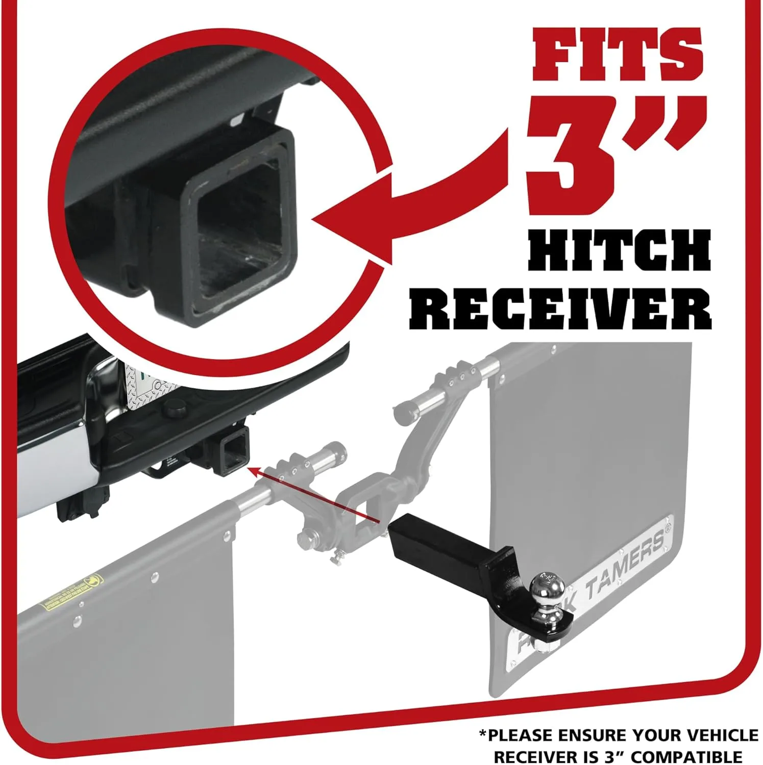 ROCK TAMERS Hub Mudflap System - Adjustable Removable Hitch Kit