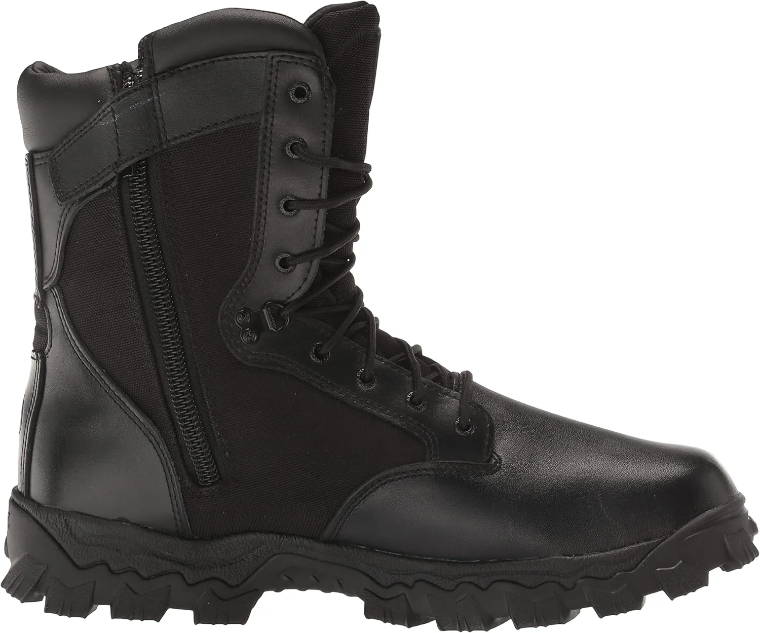 ROCKY Men's Alpha Force Zipper Waterproof Public Service Boots - Black