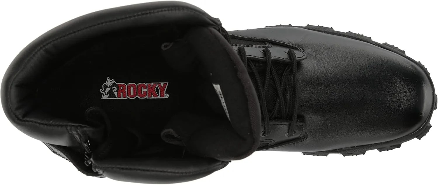 ROCKY Men's Alpha Force Zipper Waterproof Public Service Boots - Black