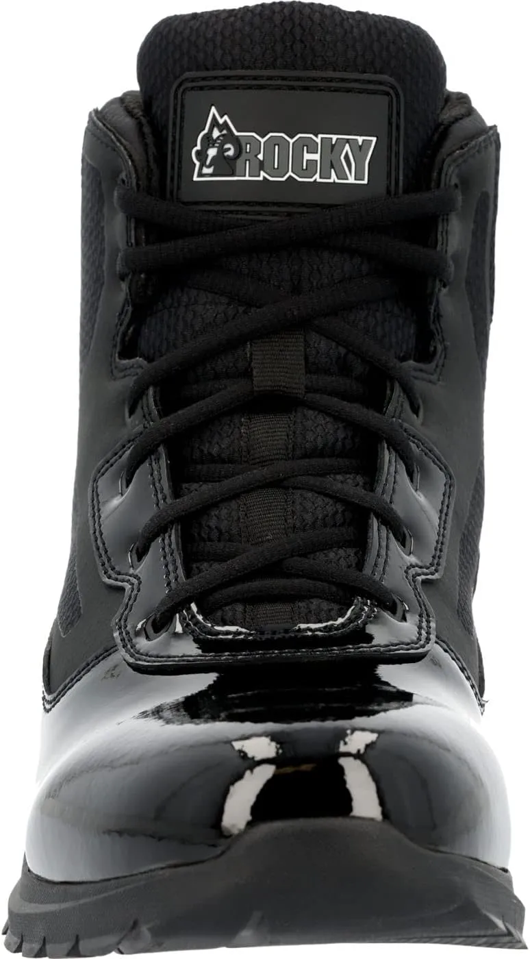 ROCKY Cadet 6" Black Side Zip Public Service Boot