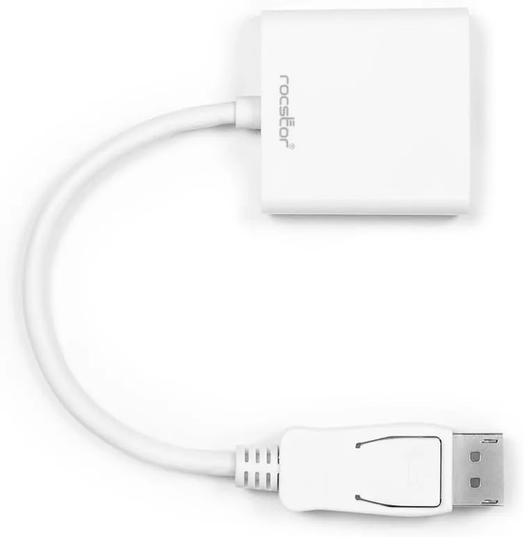 Rocstor DisplayPort to VGA Video Adapter Converter - Cable: 5.9in - 5.90in DisplayPort/VGA Video Cable - Y10A102W1