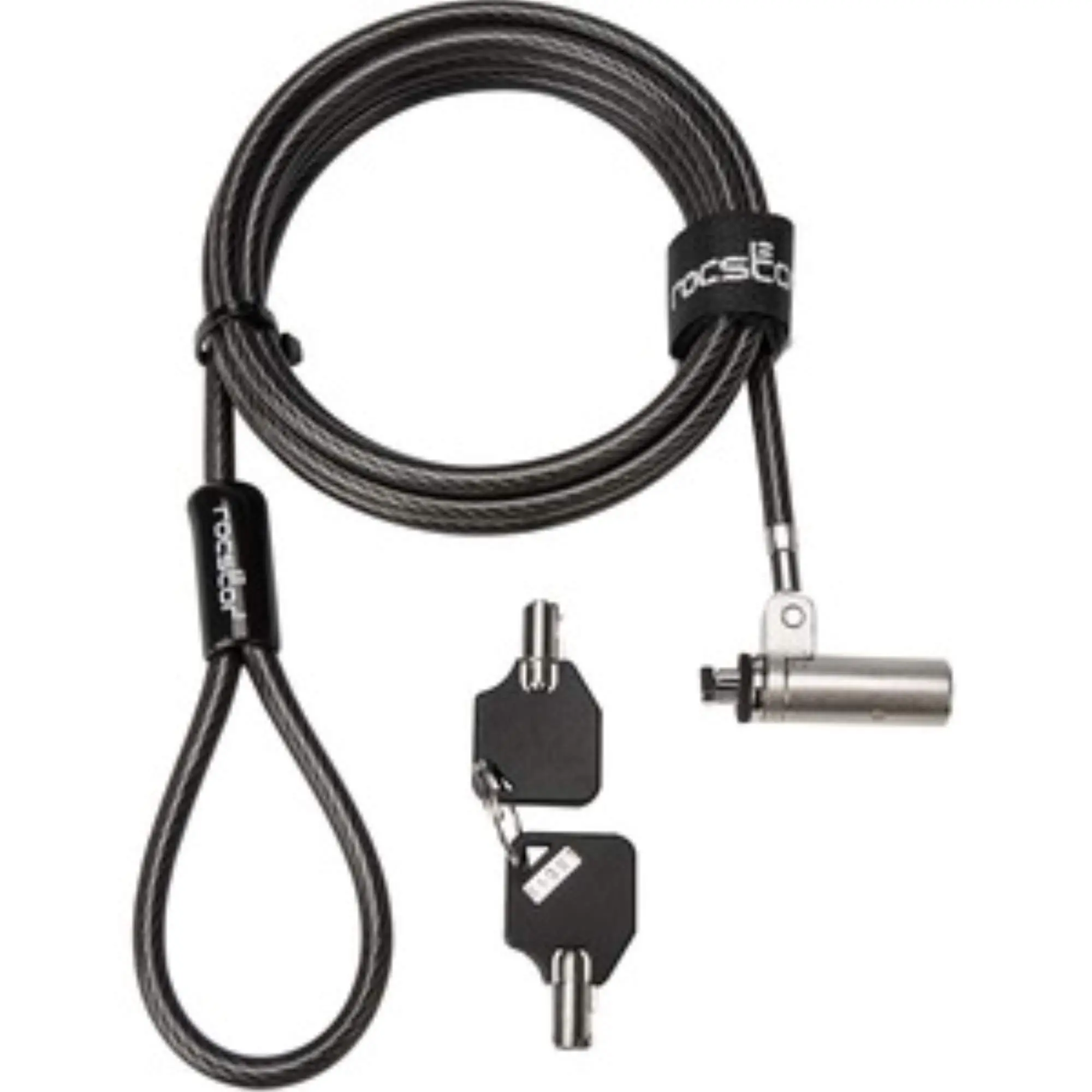 Rocbolt R20 Slim Security Cable with Key Lock and (2) Keys - 10mm Lock Head for Thinnest Laptop
