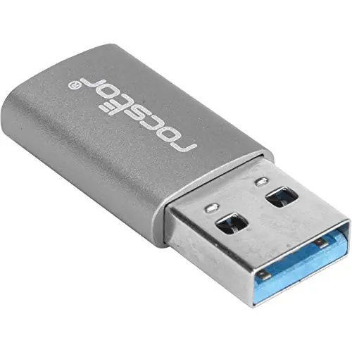 Rocstor Premium Usb 3.0 To Usb C Slim Aluminum Space Gray Adapter - Usb Type-c - 1 X Type 1 X Usb 3.0 Type Male