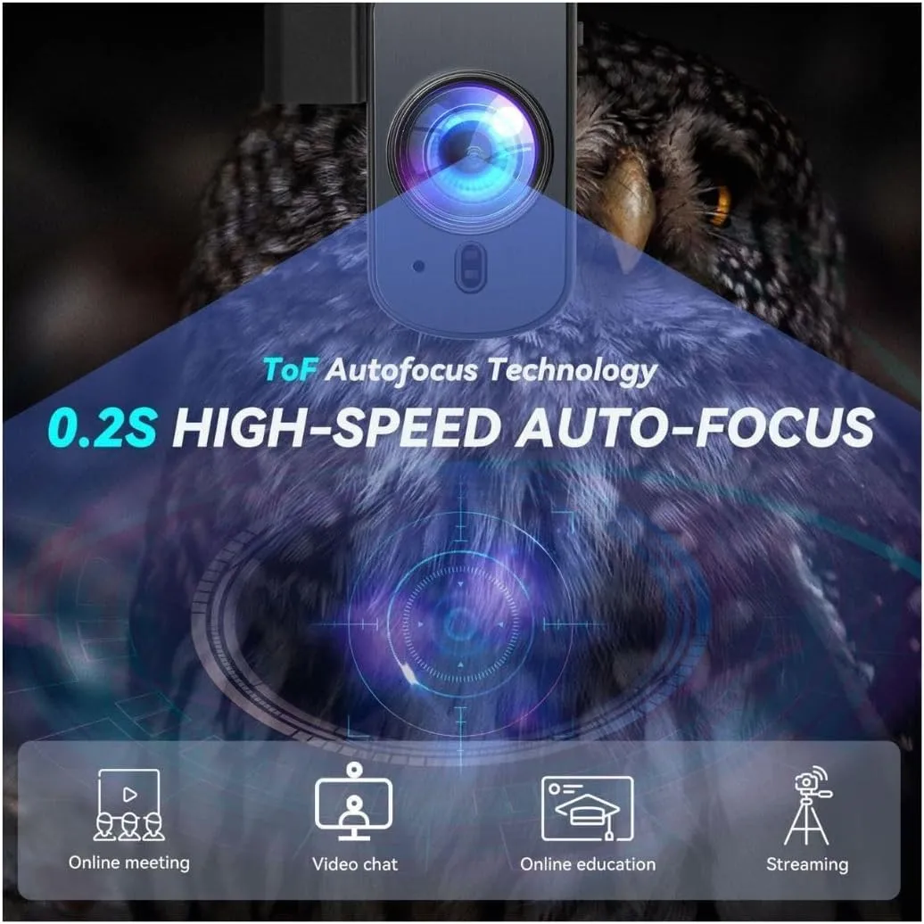 ROCWARE RC08 Webcam - 30 fps - USB 2.0 Type C