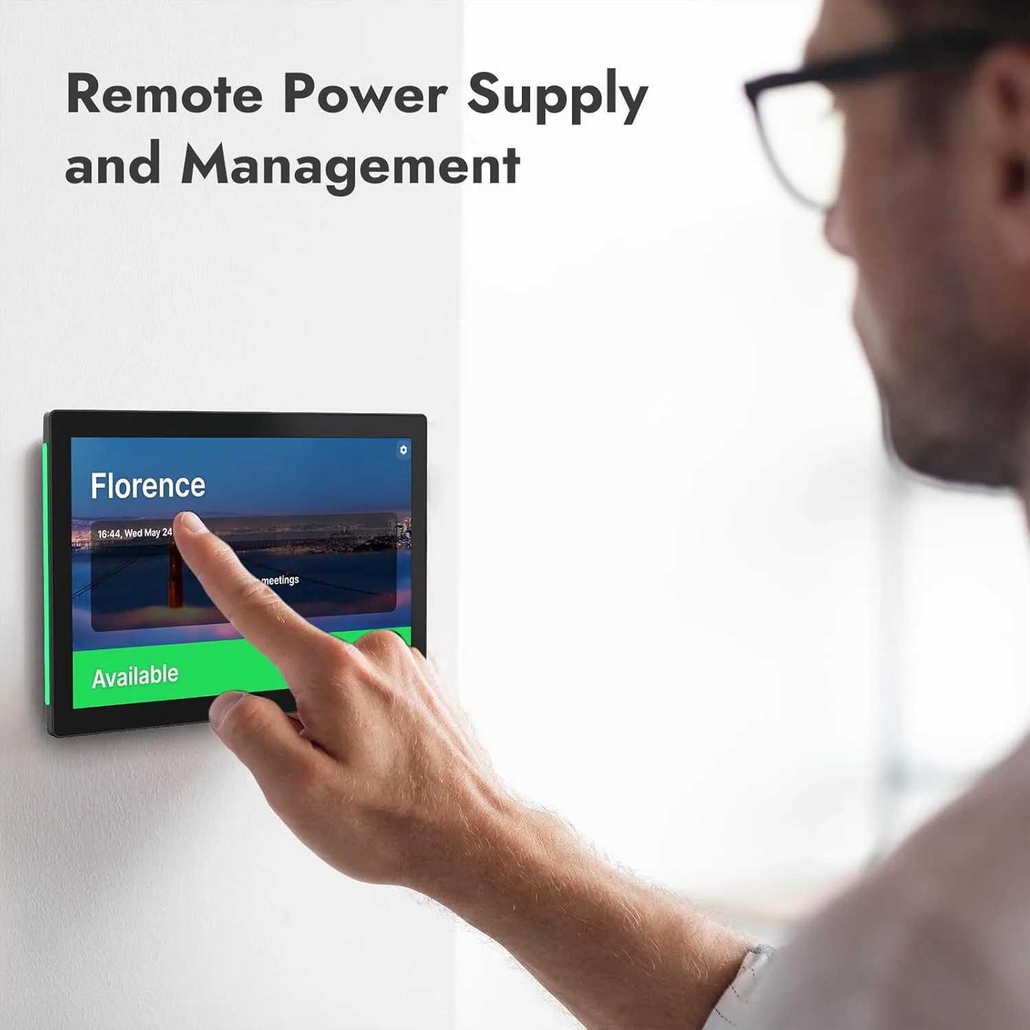 ROCWARE RT13 Touch Panel for Room Scheduling and Meeting Control