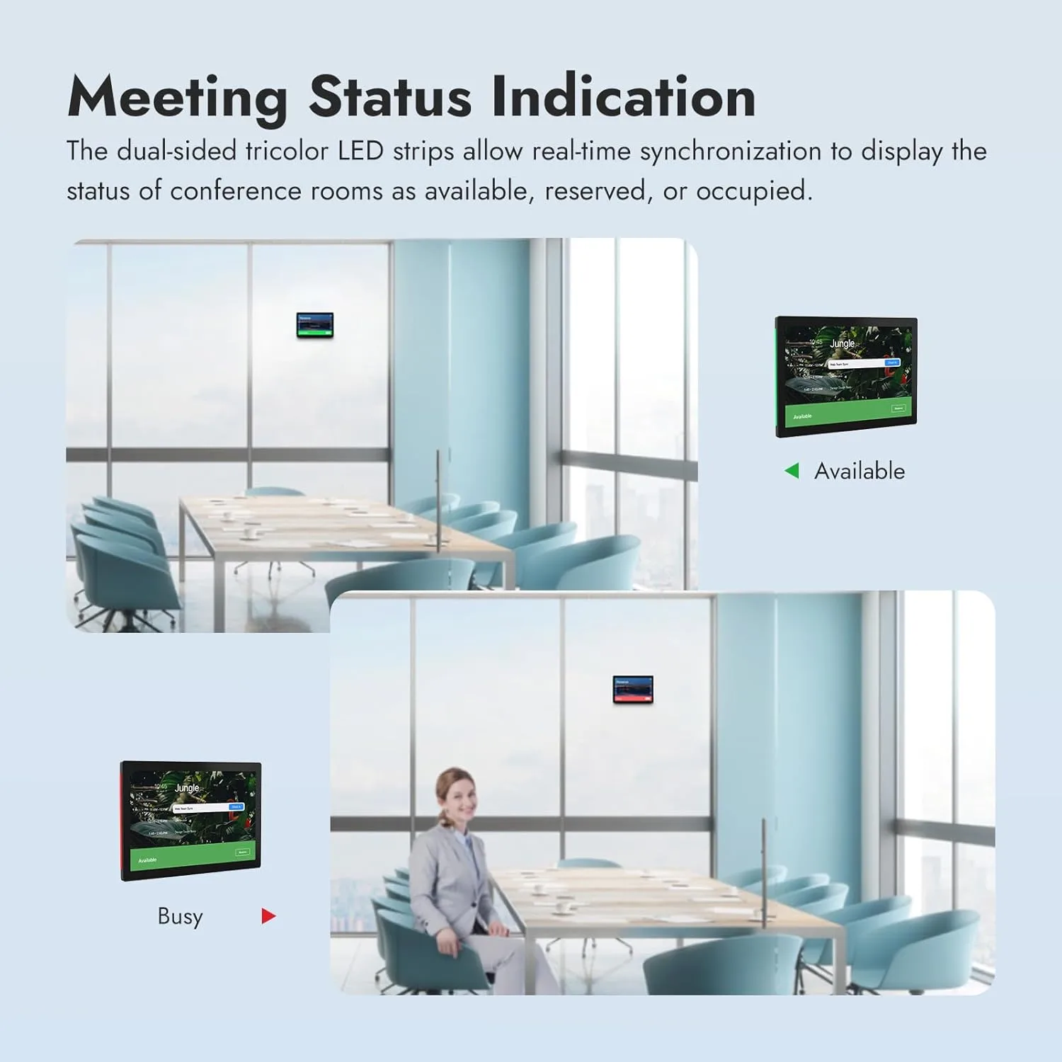 ROCWARE RT13 Touch Panel for Room Scheduling and Meeting Control