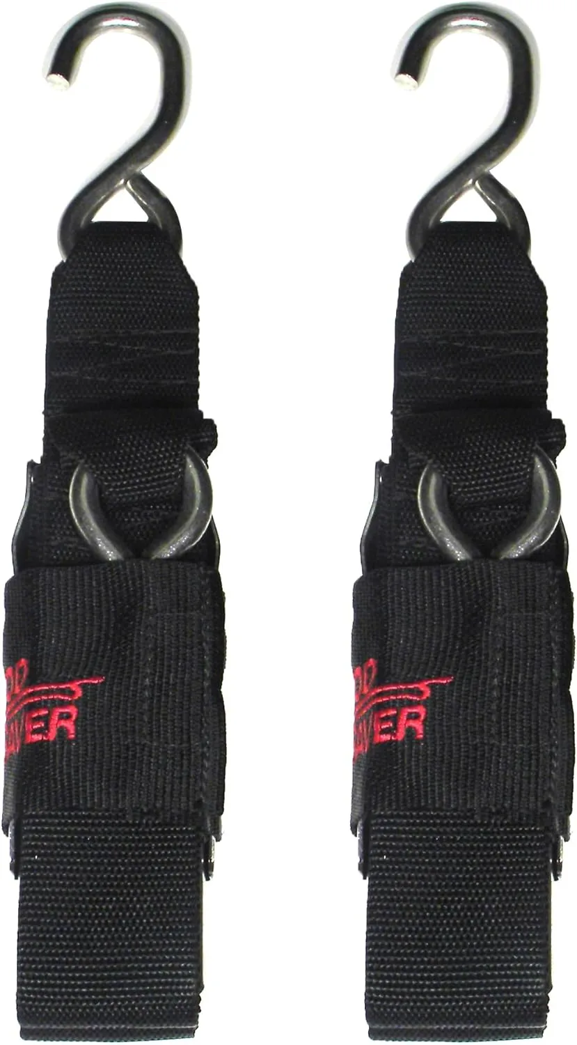 Rod Saver Deluxe Stainless Steel Transom Tie-Down - 2" x 6' - Pair