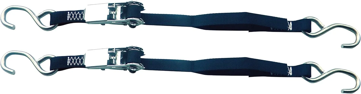 Rod Saver Stainless Steel Ratchet Tie-Down - 1" x 6' - Pair