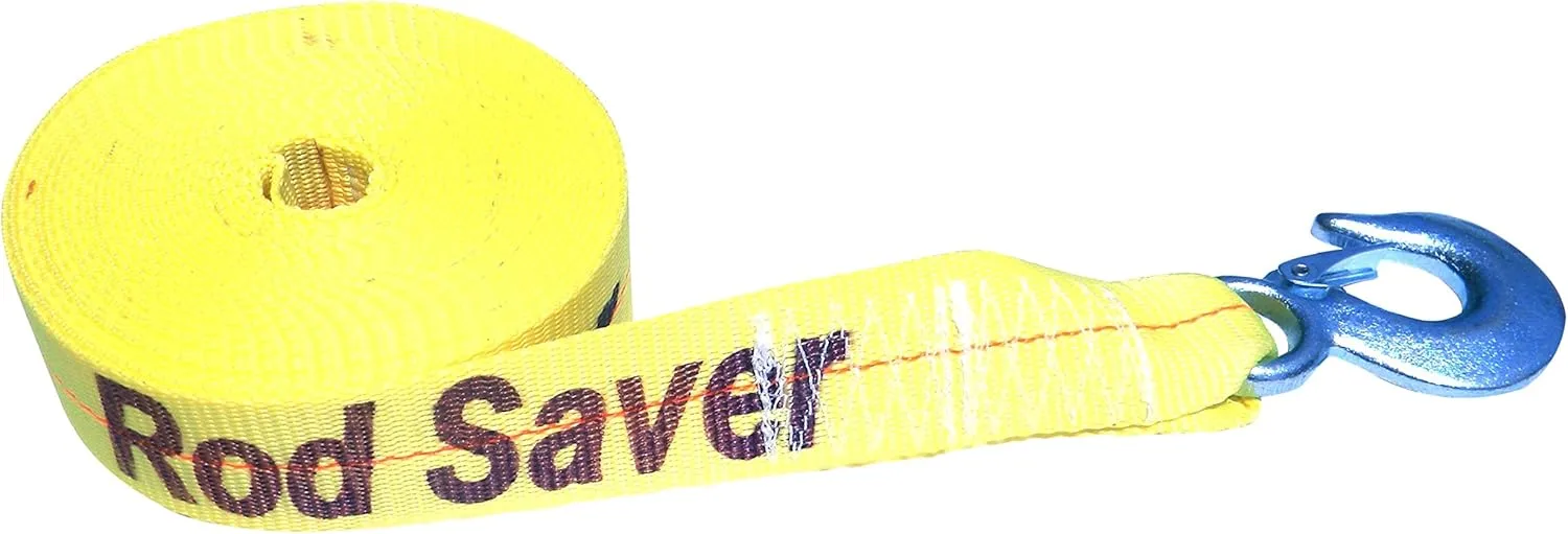Rod Saver Heavy-Duty Winch Strap Replacement - Yellow - 2" x 30'