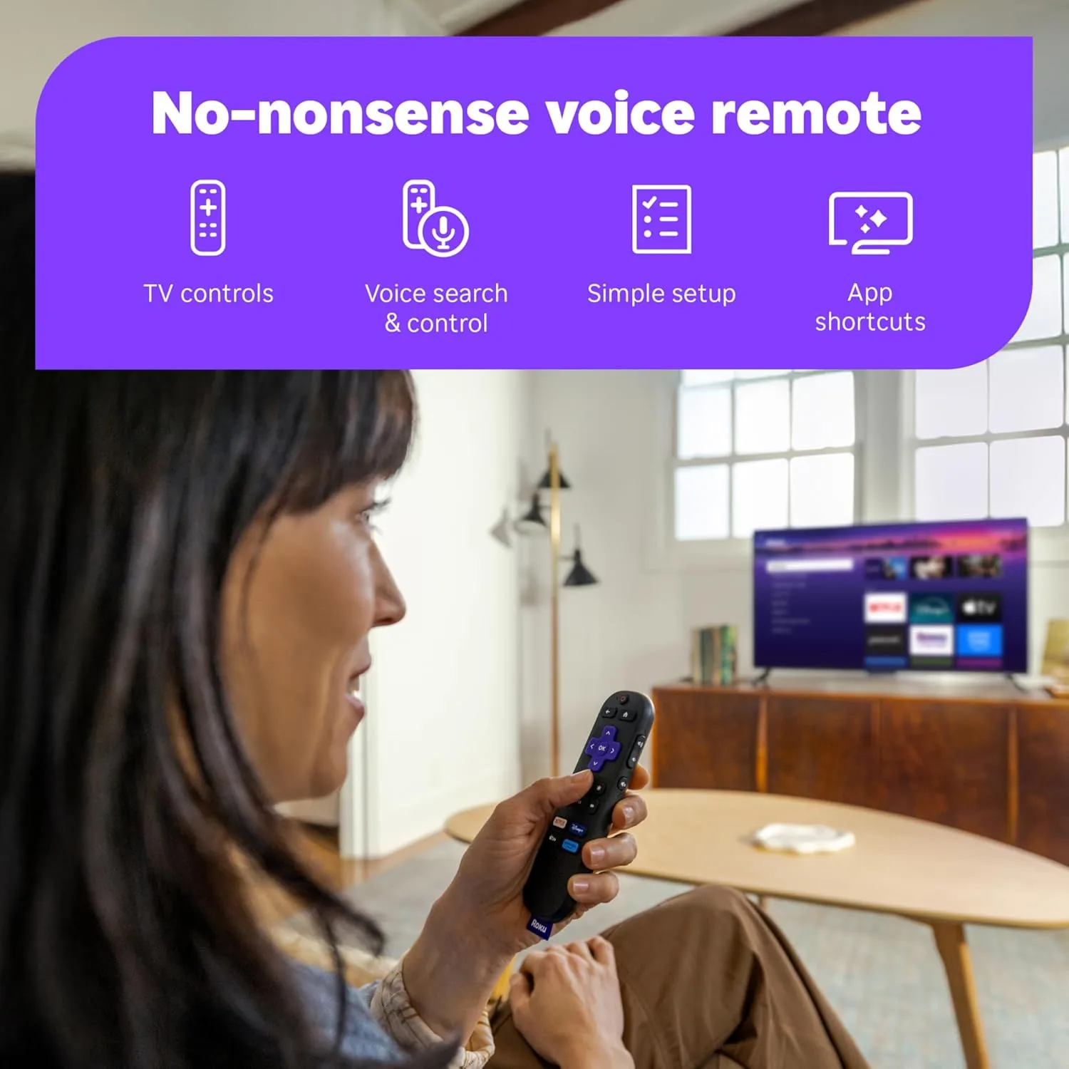 Roku Streaming Stick 4K - HDR & Dolby Vision Roku Streaming Device for TV with Voice Remote & Long-Range Wi-Fi