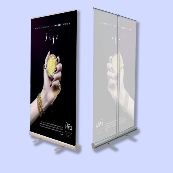 Rollup media printing with stand (single side printing) - Size - 85x200