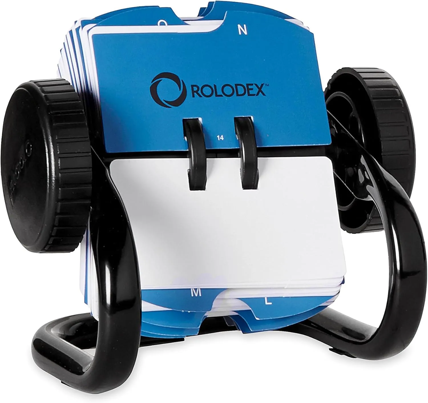 ROLODEX Rotary A-Z Card File - Open Rotary Desk Organizer, Black