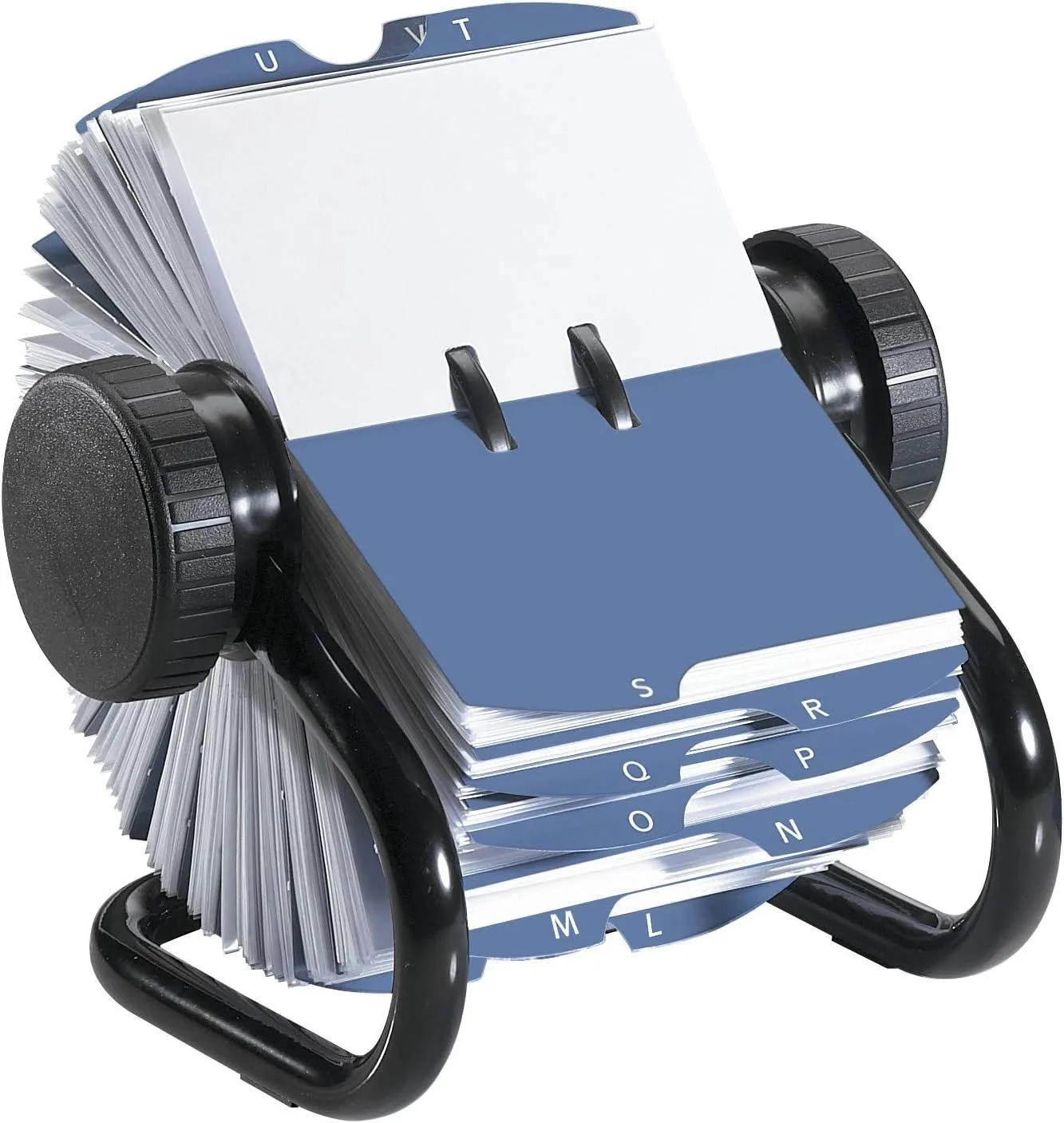 ROLODEX Rotary A-Z Card File - Open Rotary Desk Organizer, Black