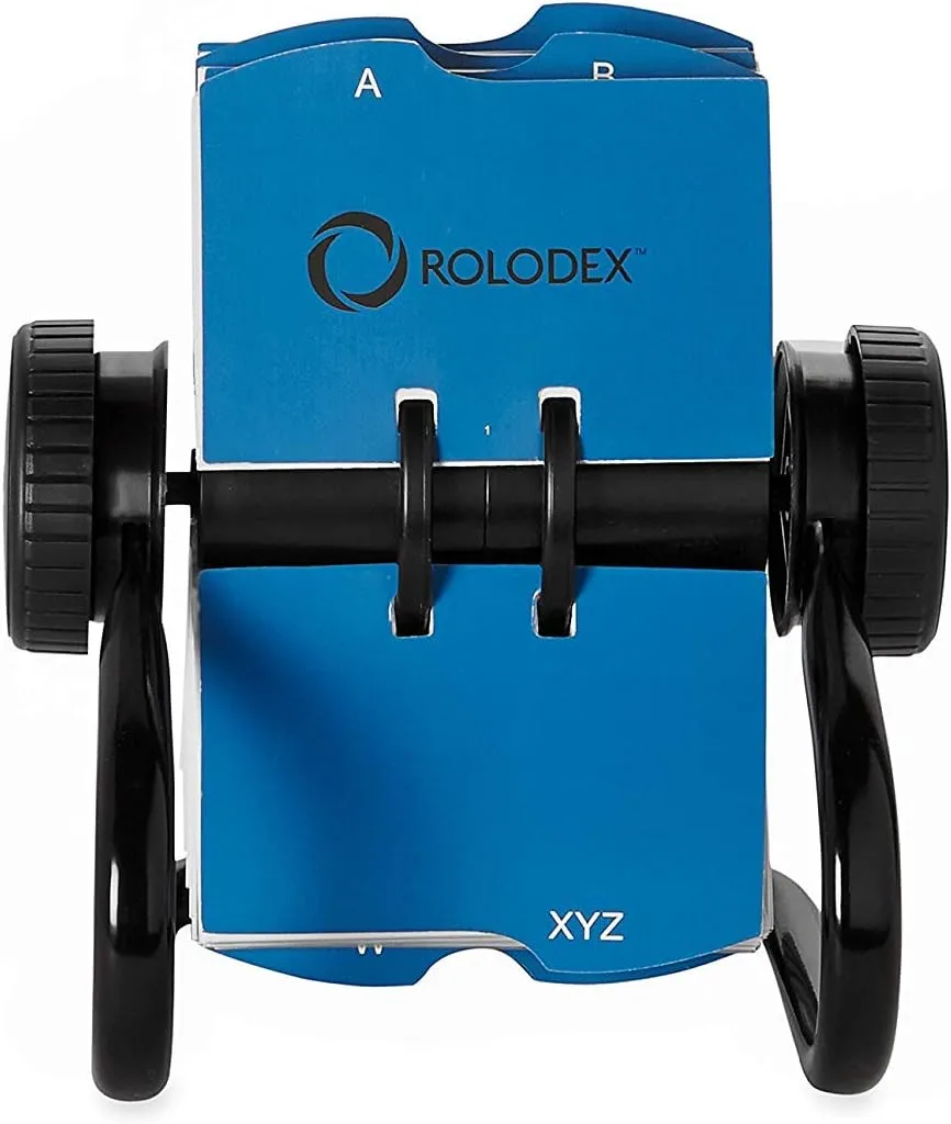 ROLODEX Rotary A-Z Card File - Open Rotary Desk Organizer, Black