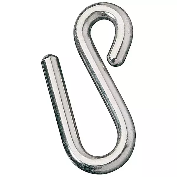 19/32" Opening, 316 Stainless Steel Electropolished S-Hook