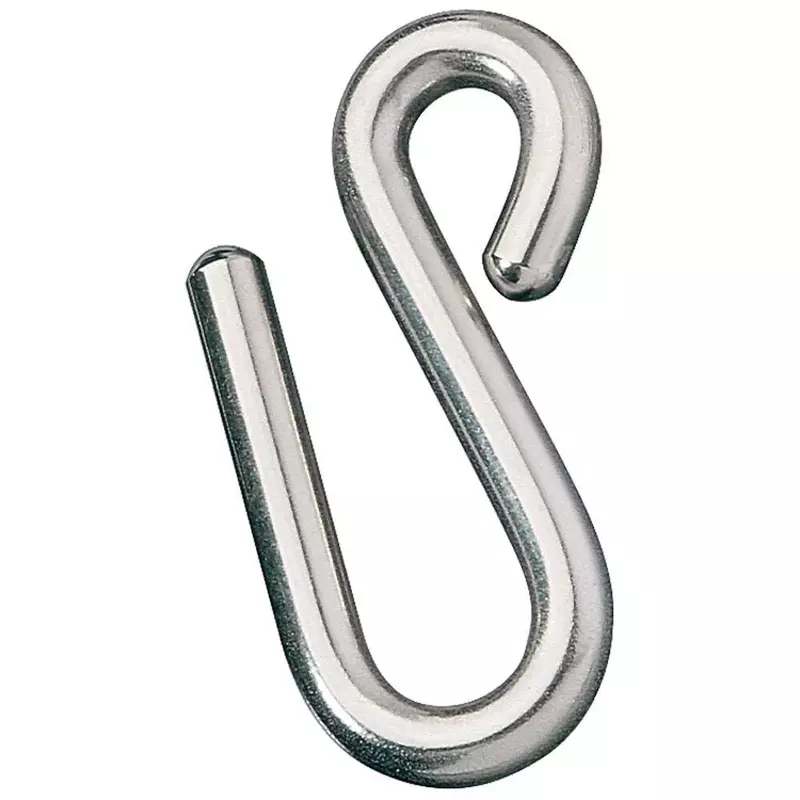19/32" Opening, 316 Stainless Steel Electropolished S-Hook