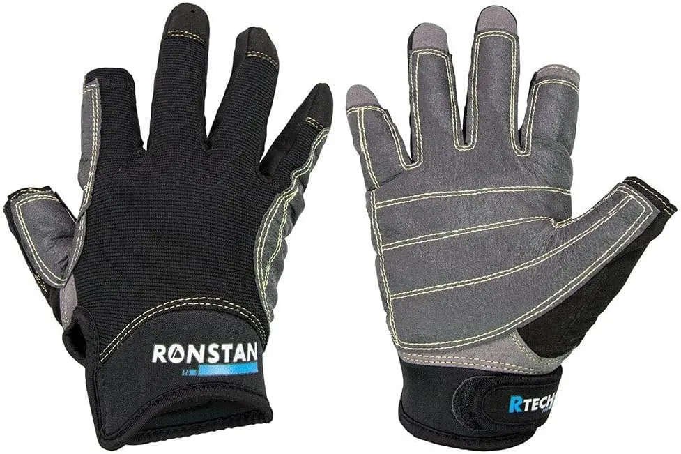 Ronstan Sticky Race Gloves - 3-Finger - Black - M