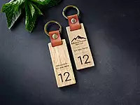 Wood Tag Keyring