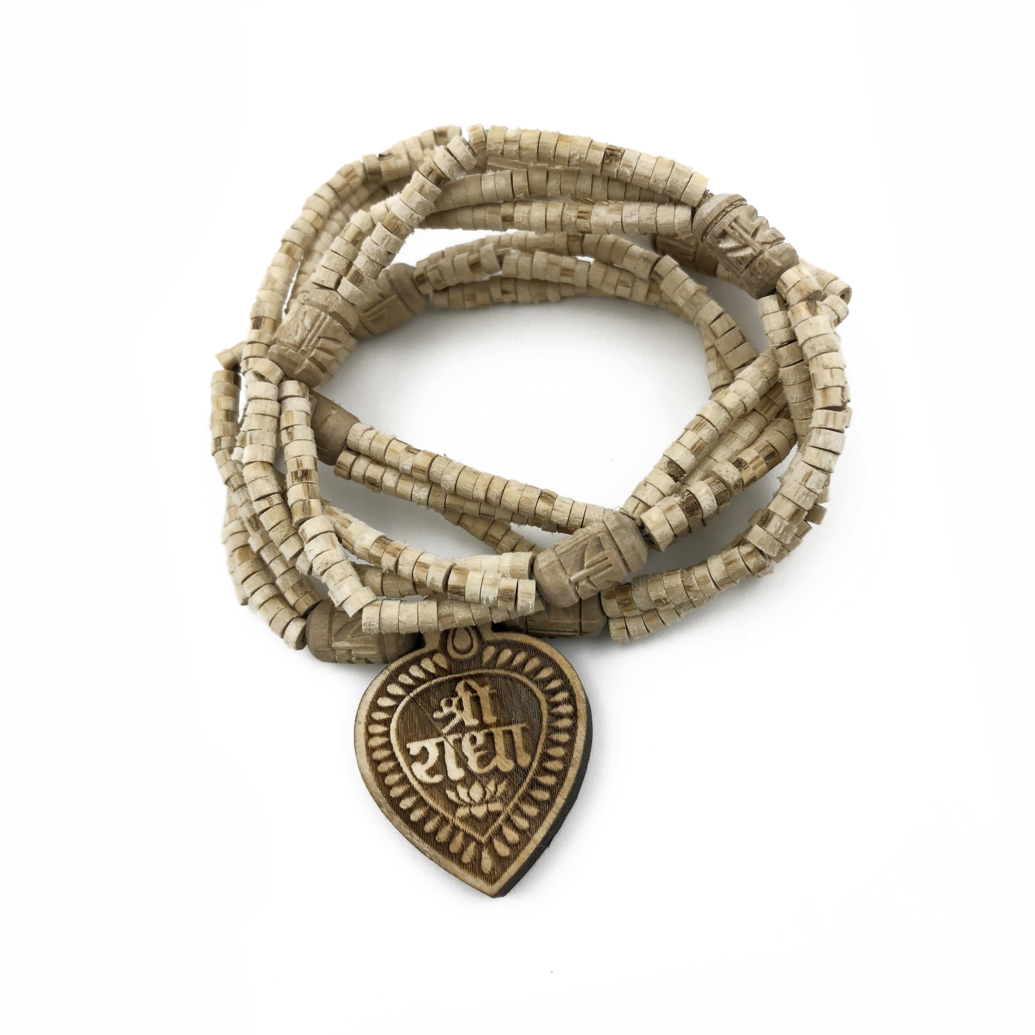 Mala 3-Strand with Heart-Shaped Shri Radha Pendant