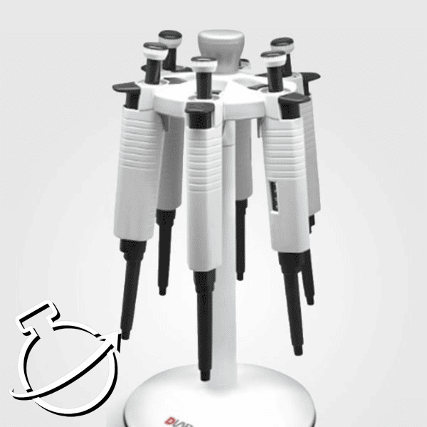 Soporte de pipetas redondo para colocar pipetas (6 posiciones)