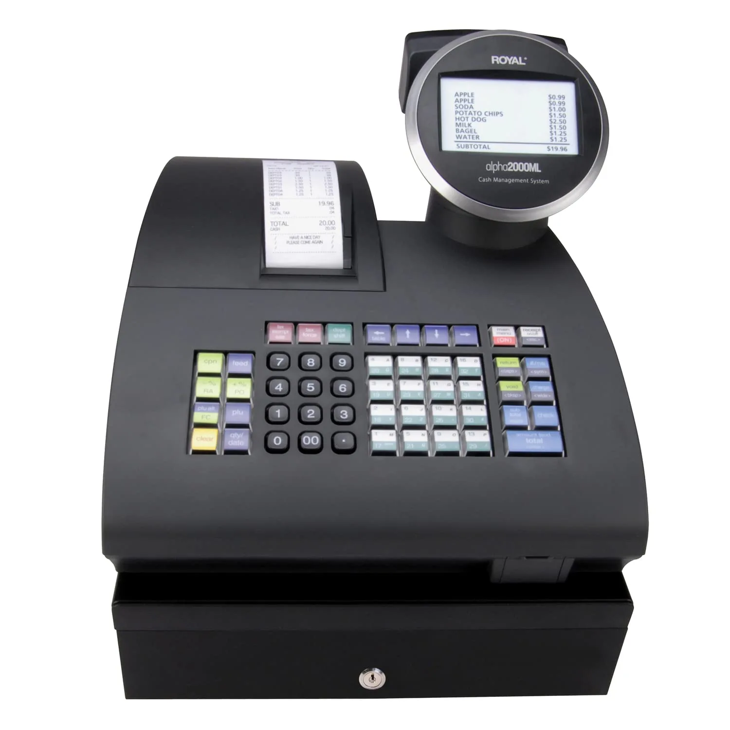 Royal 89396T 2000ML Electronic Cash Register, Black