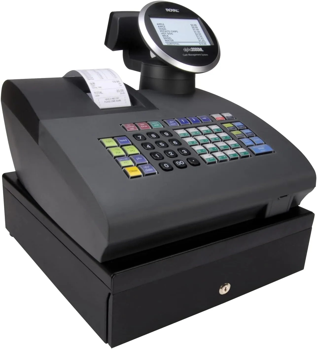 Royal 89396T 2000ML Electronic Cash Register, Black