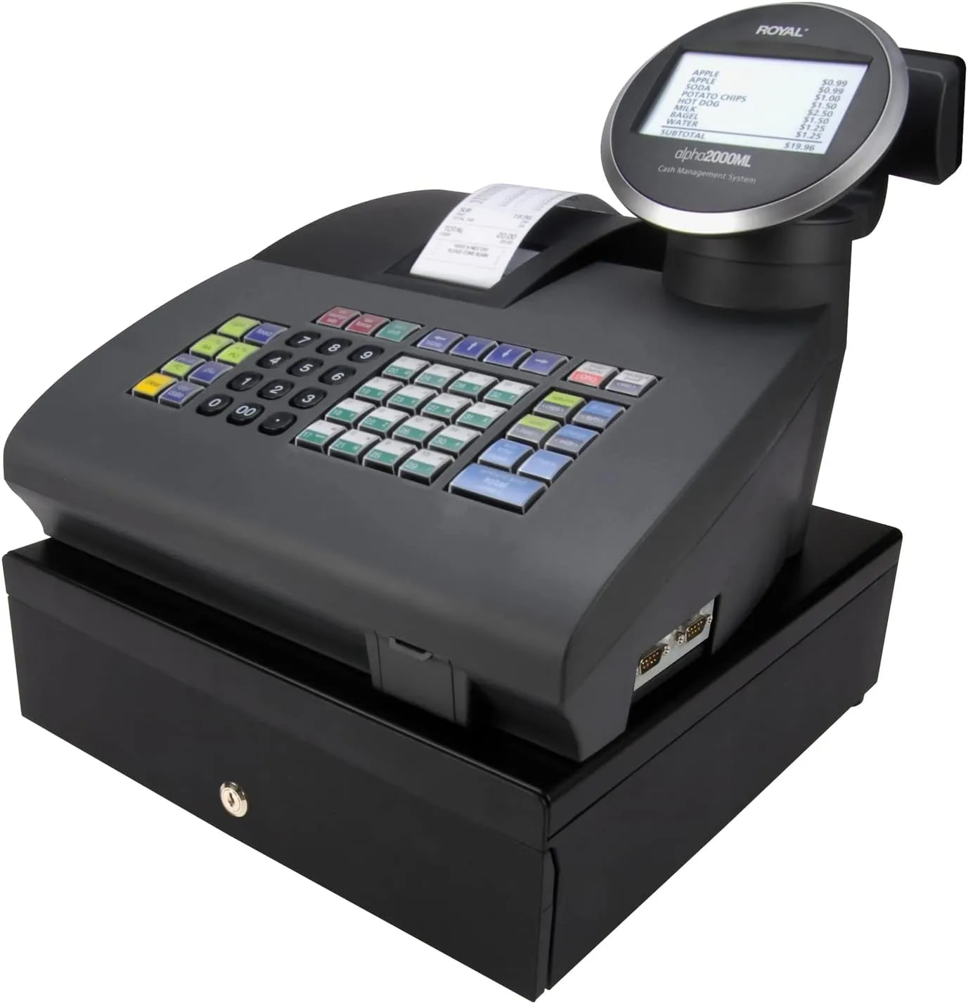 Royal 89396T 2000ML Electronic Cash Register, Black