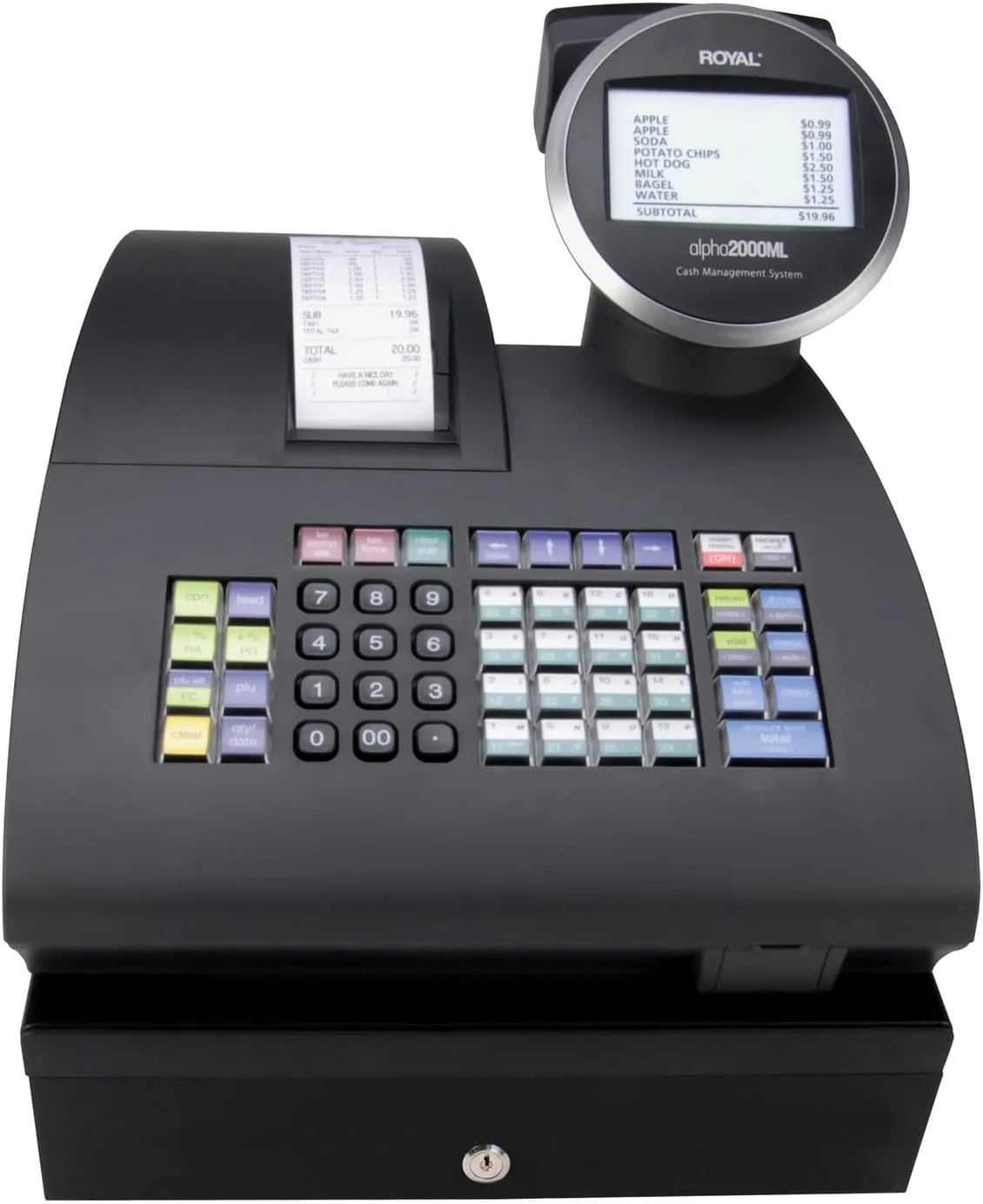 Royal 89396T 2000ML Electronic Cash Register, Black