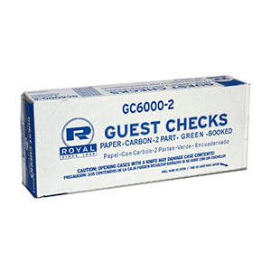 AmerCareRoyal Interleaved Guest Check Paper Green 2 Part 17 Lines w/ Carbon 5 / 10 / 50 cs