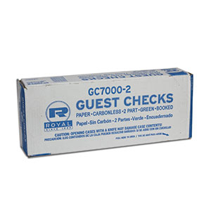 AmerCareRoyal Carbonless Guest Check Paper Green 2 Part 17 Lines 50 Sheets 5 / 10 cs