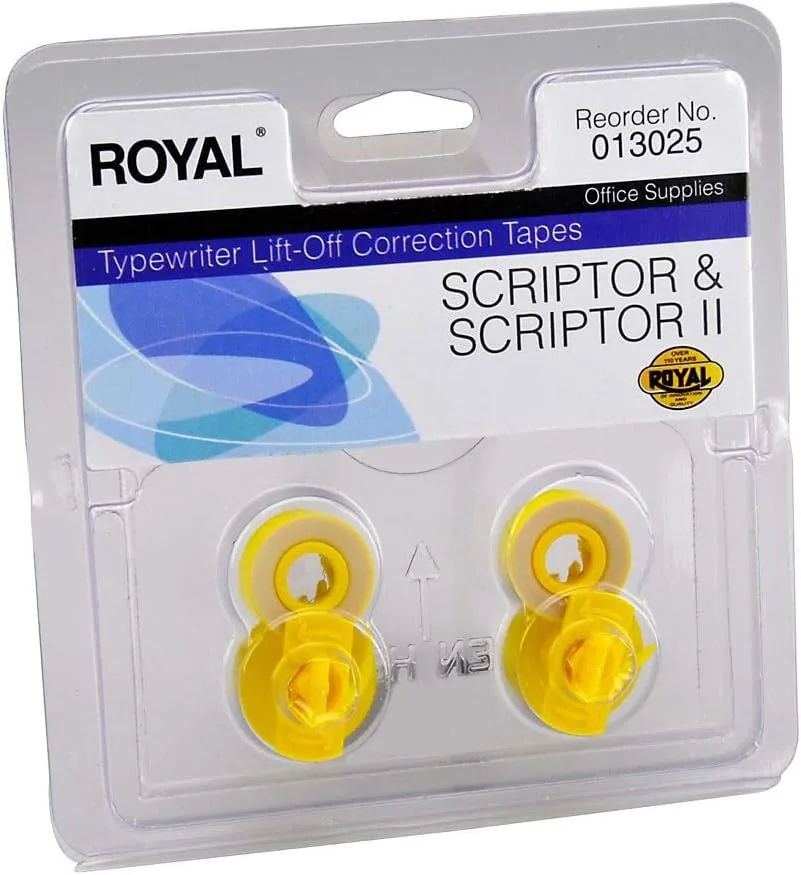 Royal Lift-Off Typewriter Correction Tapes, 013025, Pack Of 2
