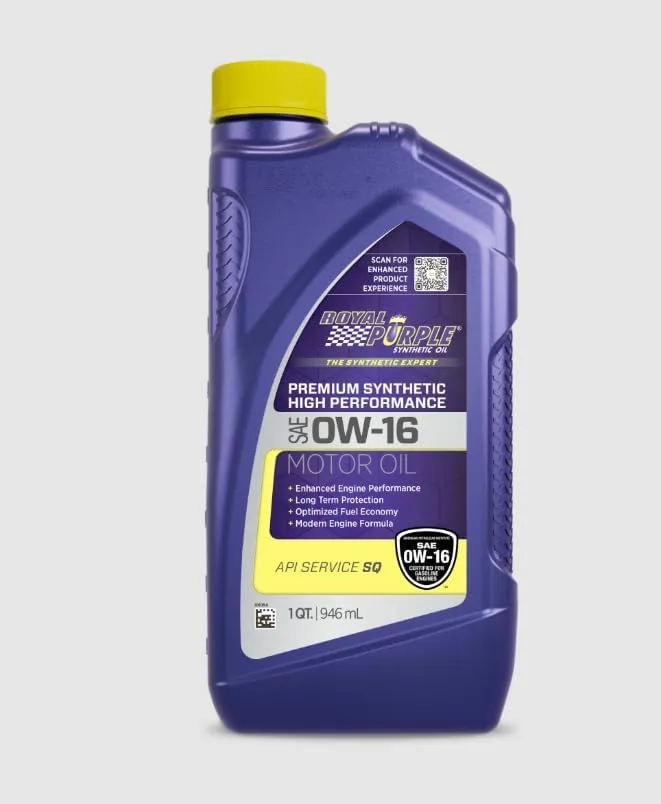 Royal Purple 0W16 Synthetic Motor Oil - 1 Quart Bottle