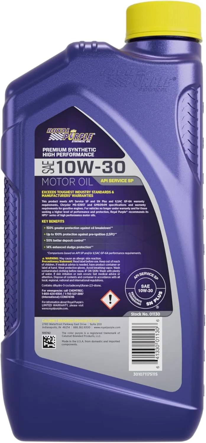 Royal Purple 10W-30 Synthetic Motor Oil, 1 Quart