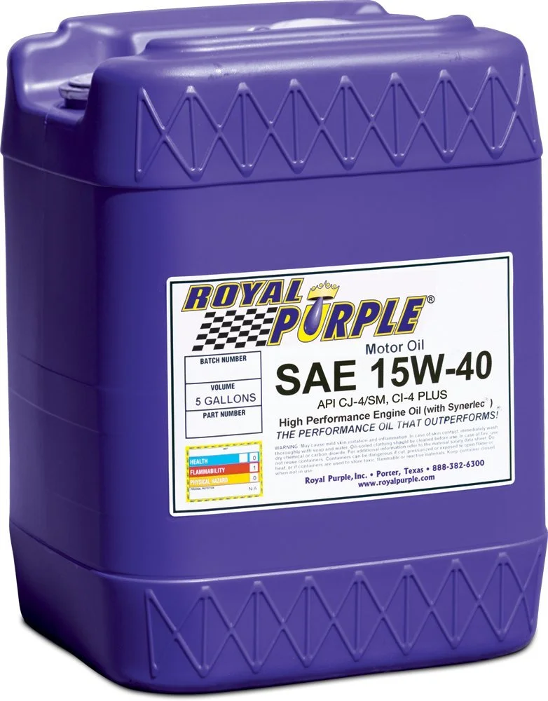ROYAL PURPLE 15W-40 High Performance Motor Oil API-Licensed