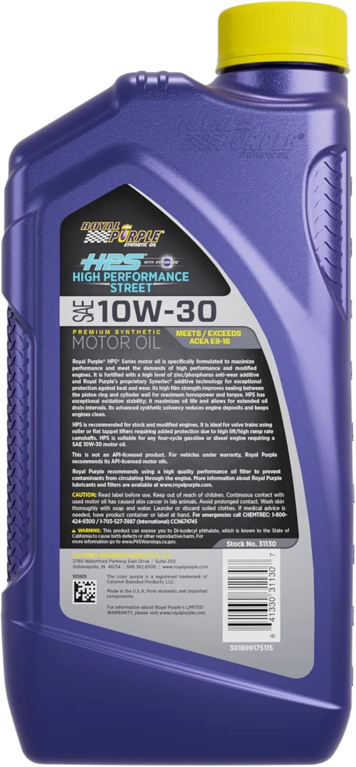 ROYAL PURPLE HPS Performance Synthetic Motor Oil (1 Quart)