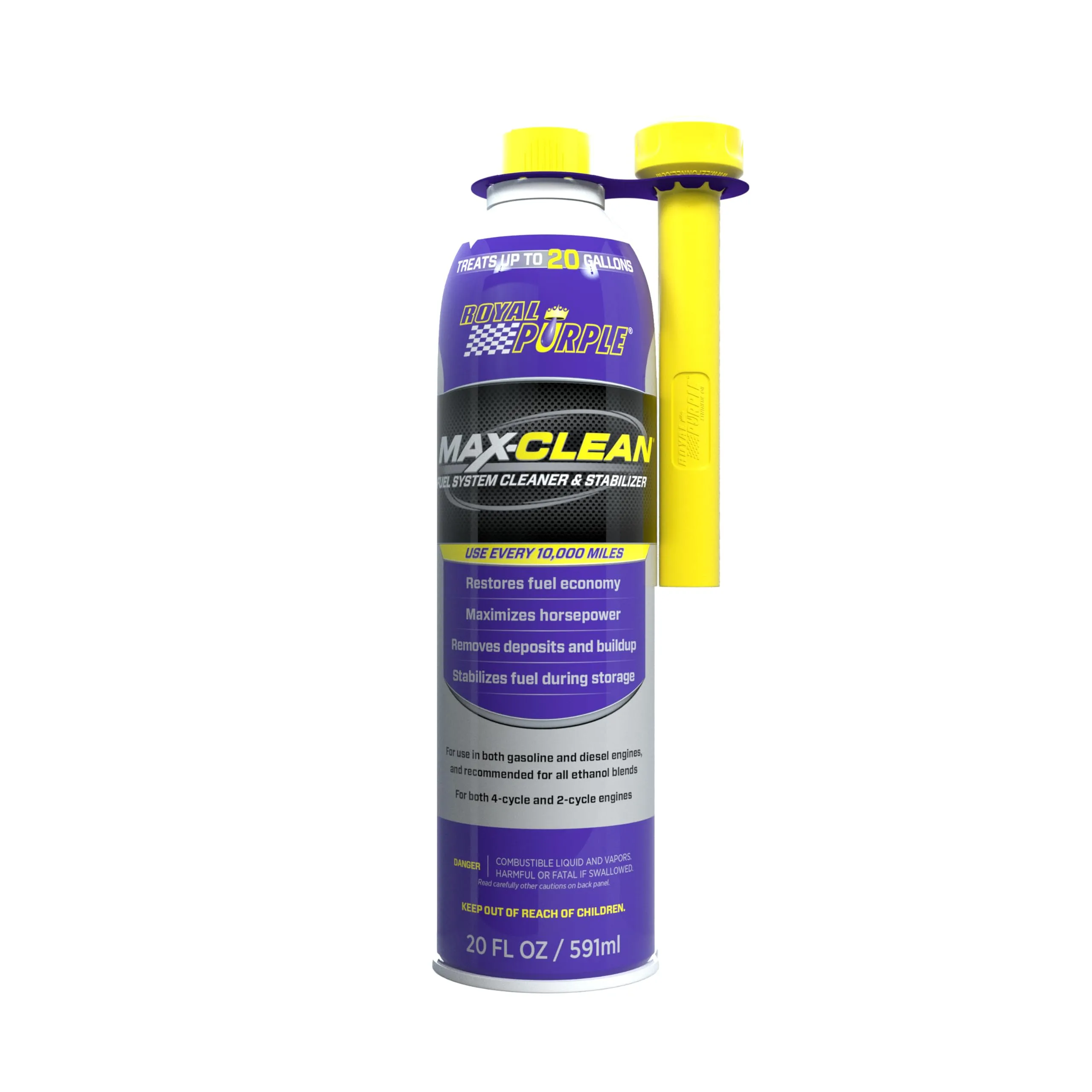 Royal Purple Max-Clean Fuel System Cleaner and Stabilizer 11722 20 Ounce 1 Count (Pack of 1)