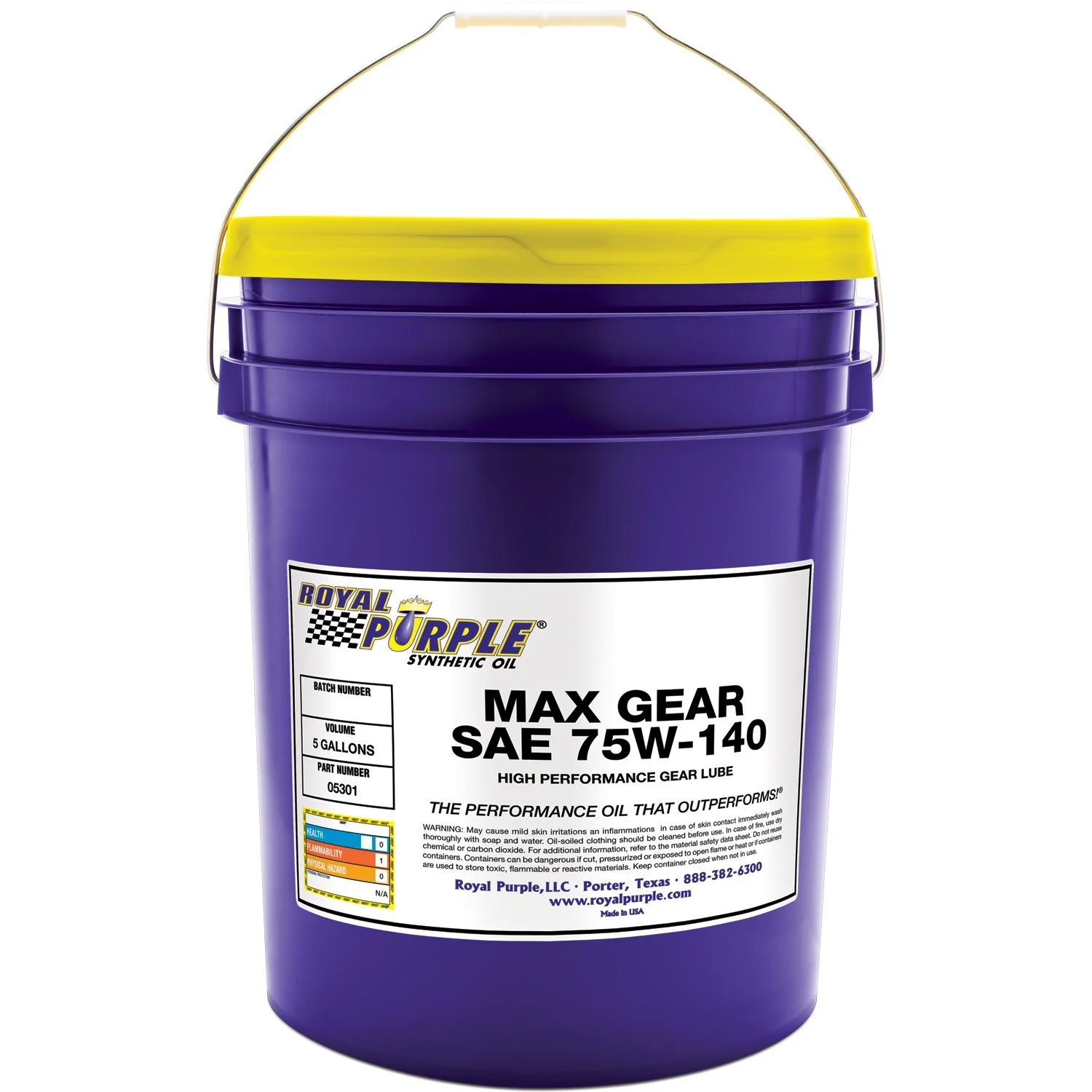 Royal Purple 05301 Max Gear 75W-140 High Performance Synthetic Gear Oil - 5 Gal
