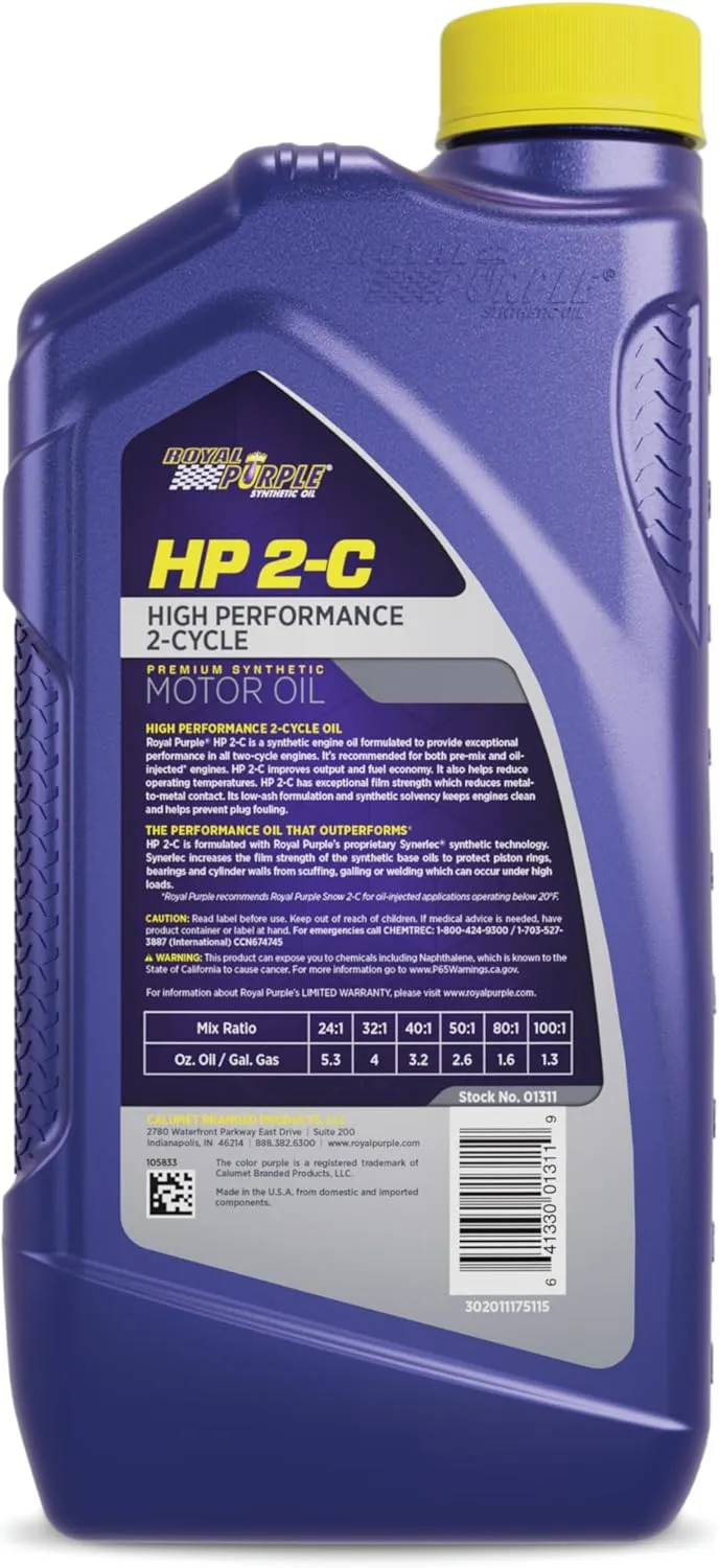 Royal Purple XPR 2-C High Performance Synthetic 2-Cycle Oil