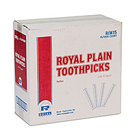 AmerCareRoyal Individual Cello Wrapped Toothpick Plain 15 / 1000 cs