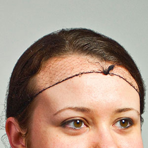 AmerCareRoyal Lightweight Latex Free Hairnet Black 24" 144 / bx