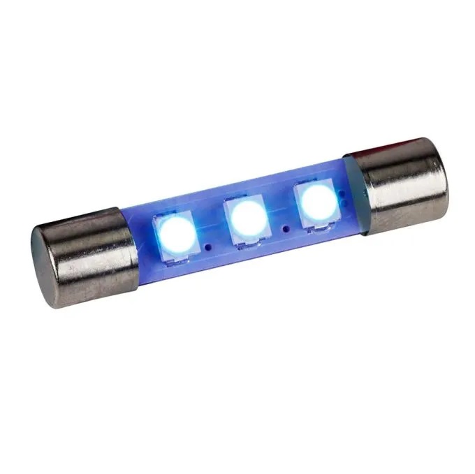 8VAC LED Fuse Lamp, Royal Blue (L-12/LEDRB) 8VAC LED Fuse Lamp, Royal Blue (L-12/LEDRB)